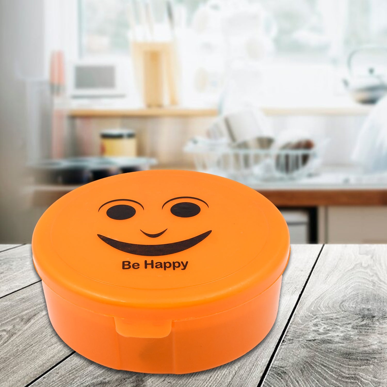 Smily Plastic lunch box, Small Box With 2in1 Spoon pack of 1 Smily Plastic lunch box, Small Box With 2in1 Spoon pack of 1